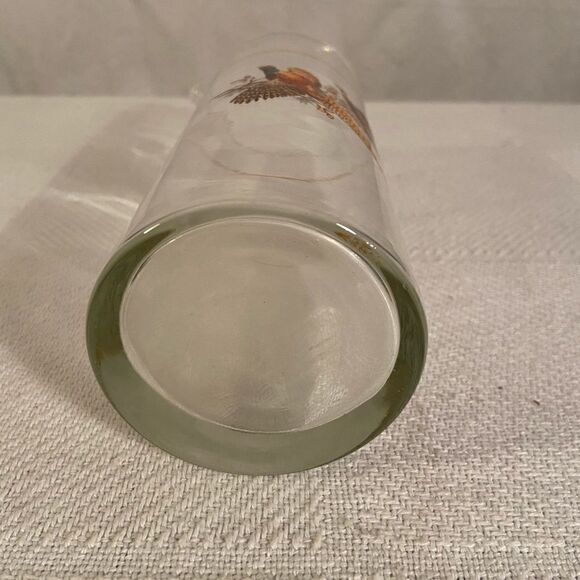 Vintage Hazel Atlas Martini Cocktail Pitcher Pheasant Bird Barware MCM Barware - Picture 8 of 9